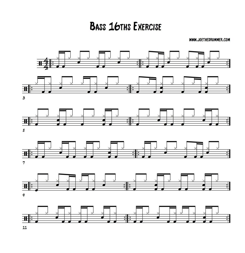 Bass Drum 16ths Exercise