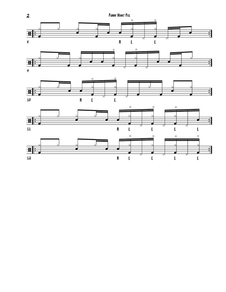 Funky Offbeat Hi Hat Fills P2